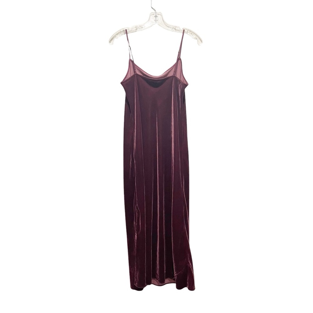 Gap Velvet Midi Cami Slip Dress Noir Red Size Small - Picture 6 of 9